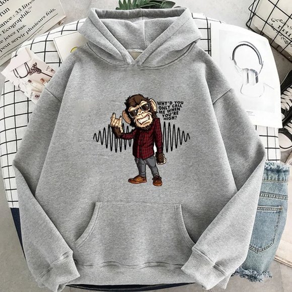 Comfortable Rock Arctic Monkeys Print Hoodie Hip Hop Coats Rapper Sweater Unisex - Picture 5 of 10